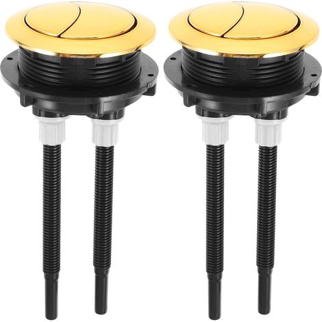 Bouton Poussoir Chasse D'eau Wc Double en Abs Or (1/5)