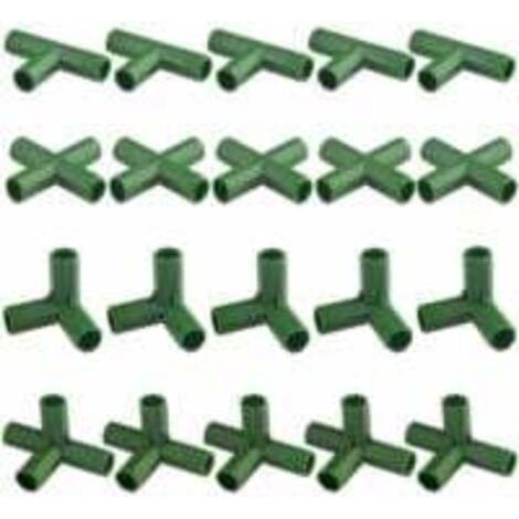 Lot de 20 connecteurs de cadre de jardinage 11 mm – Matériau PP durable – Pour serres et plantes grimpantes – Assemblage facile