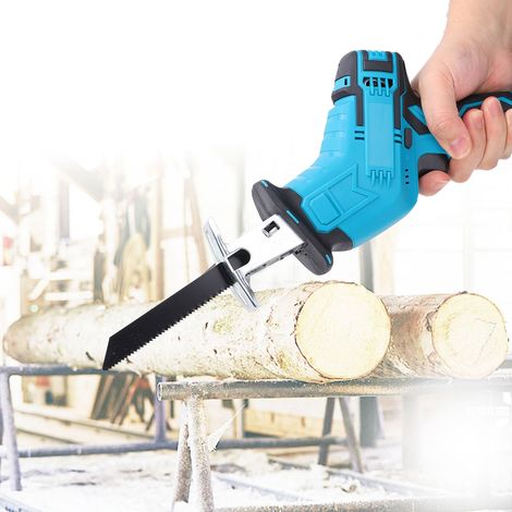 Scie sabre électrique alternative rechargeable, petite tronçonneuse forestière portable d'extérieur, scie sabre à batterie au lithium, norme européenne AC100-240V. (1/5)
