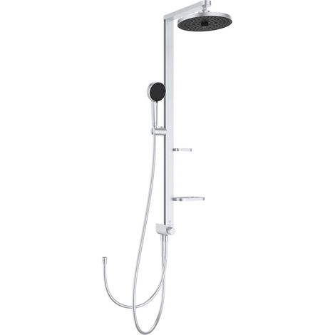 Ideal Standard Ceraflow ALU+ Shower Riser Kit with Diverter and Fixed Shower Head - Silver (1/4)