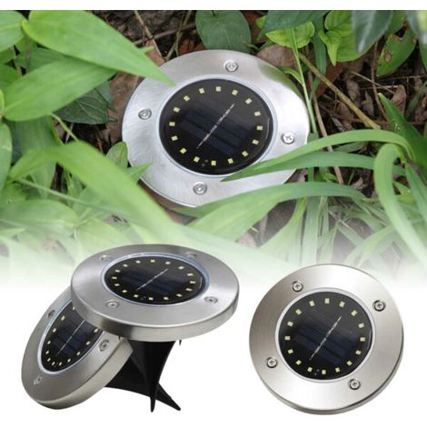 Lot de 4 projecteurs solaires LED pour éclairage au sol-AquaForge (1/5)