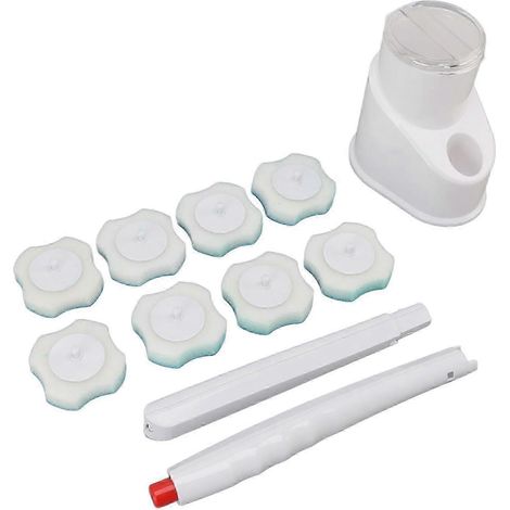 Système révolutionnaire de nettoyage des toilettes, baguettes nettoyantes jetables pour cuvette de toilettes avec manche magique allongé pour un nettoyage sans effort de votre salle de bain (1/5)
