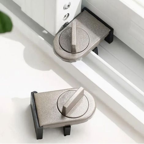 5 pièces de verrou pour fenêtres coulissantes, verrou de sécurité multifonction antidérapant, antivol, anti-chute, portable et démontable, limiteur de fenêtre