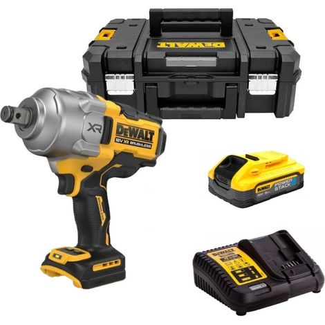 Dewalt DCF964H1T Clé à chocs sans fil 18V Brushless 3/4" - 1 X 5.0Ah batterie PowerStack + chargeur + coffret T-STAK
