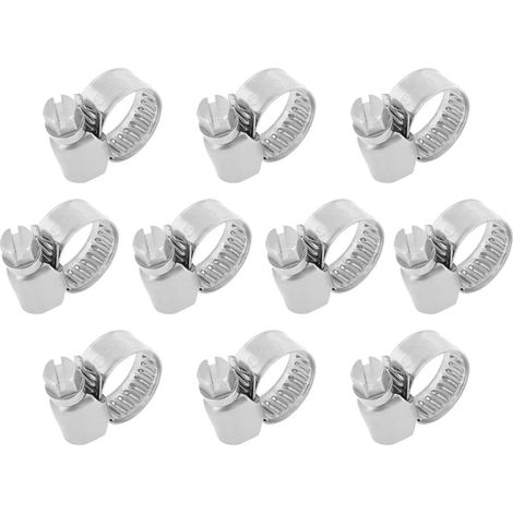 Gamme diamètre 8 mm à 16 304 Edelstahl Deutsche Art Schlauchschelle 10 Stck