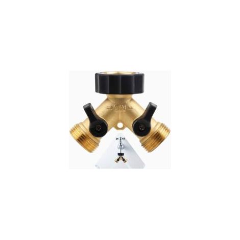 2-Wege-Y-Verteiler für 3/4"-Messing-Wasseranschluss, für Zuleitungsrohre - Crezuo