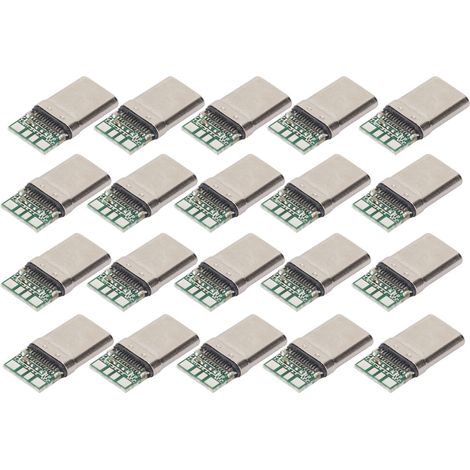 Revolutionärer Selbstbaustecker mit männlichen und weiblichen USB 3.1 Typ-C Schnittstellen, geeignet für innovative Anwendungen in den Bereichen Datenkabelentwicklung und -reparatur.