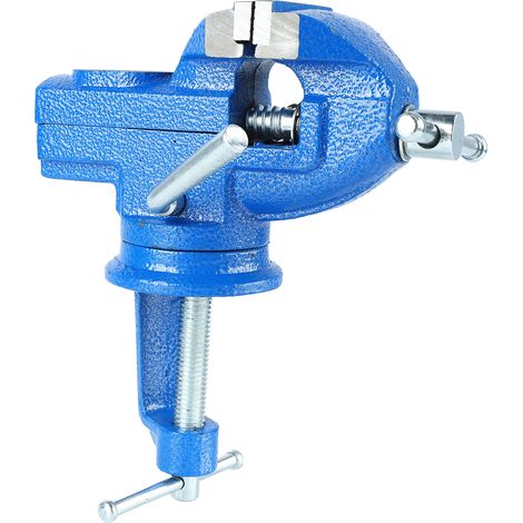 Étau d'établi robuste, mors de 50 mm, haute dureté, rotation à 360°, pince universelle de table, bleu, 1,5 kg (2 po). (1/5)