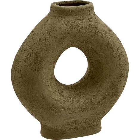 VASE CIRCLE CRMQ BREA GRÜN H27 - Atmosphera créateur d'intérieur (1/2)