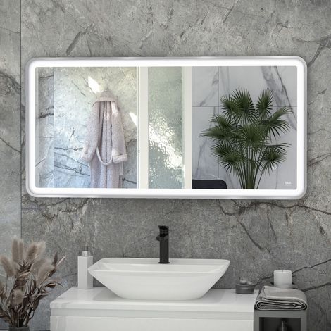 RAK Picture Chrome 600mm x 1200mm Soft LED Mirror - RAKPICSFCP5004 (1/2)