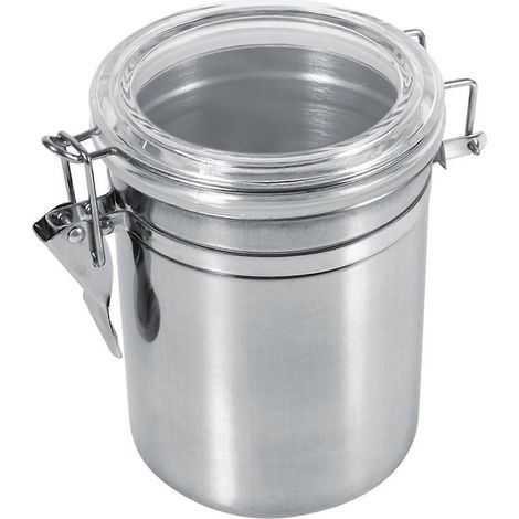 boîte de conservation alimentaire en acier inoxydable pour la cuisine, idéale pour le sucre, le thé, le café et les grains de café (101012,5 cm) (1/5)