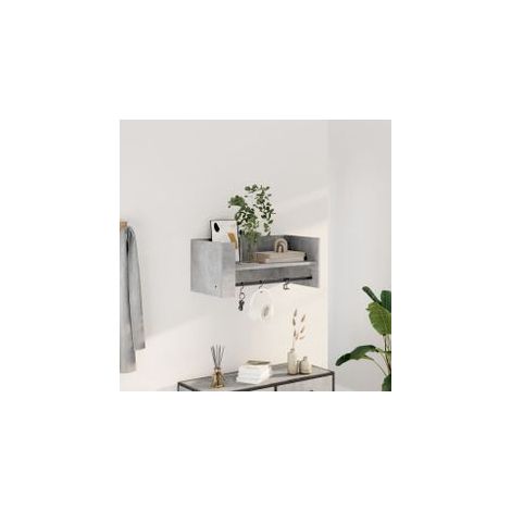 Étagère murale gris béton 70,5x35x30,5 bois d'ingénierie (1/5)
