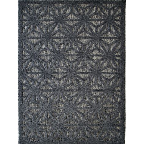 NEW AGE ART - Tapis à relief art déco bleu 160x220 (1/5)