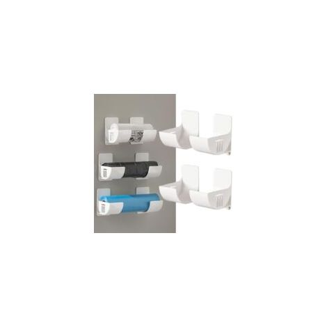 Lotto di 8 organizzatori da cucina non perforati - Montage murale - Distributore di sacs poubelle - Blanc - Organizzatore da cucina - Pour le rangement et l'organisation of accessoires de kitchen - Cr