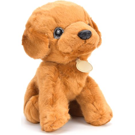 Peluche Golden Retriever de 25 cm de hauteur (assis) - Adorable animal mignon et réaliste - Jouet en peluche représentant un petit chien doux et mignon - Décoration intérieure (1/5)