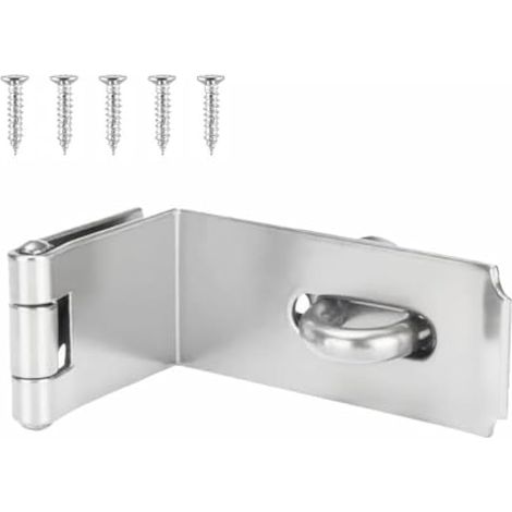 Verrou de porte à 90 degrés, loquet de sécurité d'angle droit en acier inoxydable de 5 pouces pour portes en bois, portes de chambre, fenêtres et boîtes de rangement (1/5)