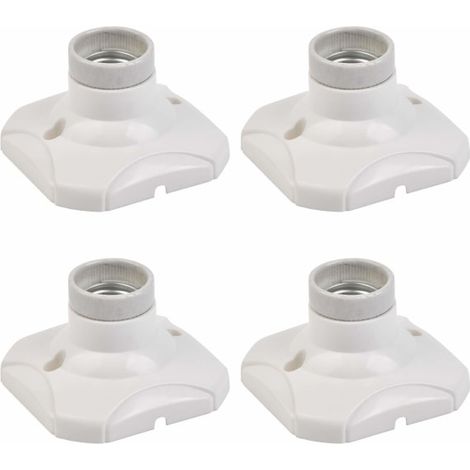 KLVGTIFS PU - 4 douilles E27 pour ampoules LED (AC 220-250V, blanc)