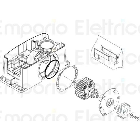 beninca pièce détachée engrenage crémaillère z14 pour bull324/624 ms324 9686414