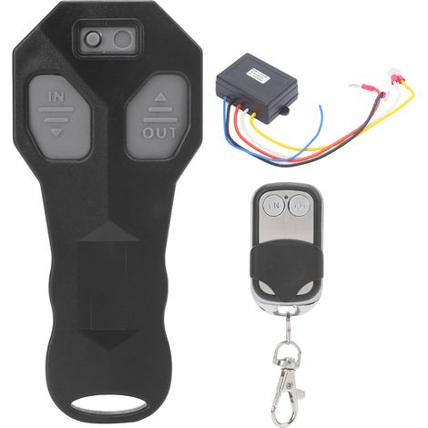 Télécommande sans fil pour treuil de voiture 12V 50ft, porte-clés portable pour camion ATV (1/5)