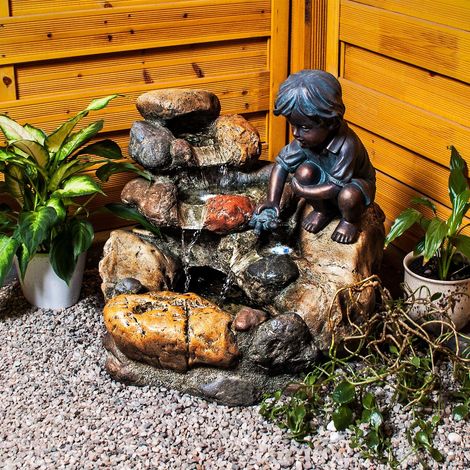 KÖHKO® Fontaine d’eau "Jeu d’enfant" – Fontaine de jardin décorative 12002 (1/3)