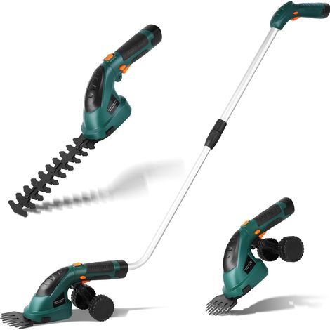 Cordless Hedge Trimmer Garden Grass Trimmer Lawn with Telescopic Handle Rechargeable Battery and Charger 7.2V 2000 mAh (1/5)