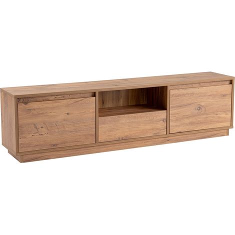Mobile porta TV in legno Vanguard - 160 x 29 x 42 cm - Pino atlantico