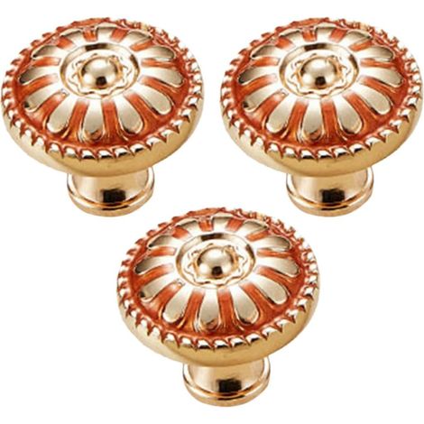 CCYKXAZinc Alloy Round Mushroom Shape Furniture Knobs, 3 Pieces, Furniture and Cabinet Knobs, Suitable for Home or Hotel Use, Classic Style, Easy Installation, Long Lasting (1/5)