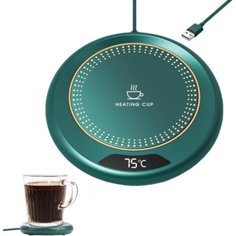 QORVA-Chauffe-tasse à café réglable avec 3 réglages de température portable alimenté par USB - Arrêt automatique de 8 heures - Contrôle tactile intelligent - Chauffe-café USB pour bureau, maison (1/5)
