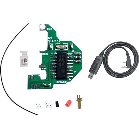 Módulo de modificación SI4732 y oscilador de cristal + cable de programación FPC para soluciones de antena dual Quansheng UVK5/K6