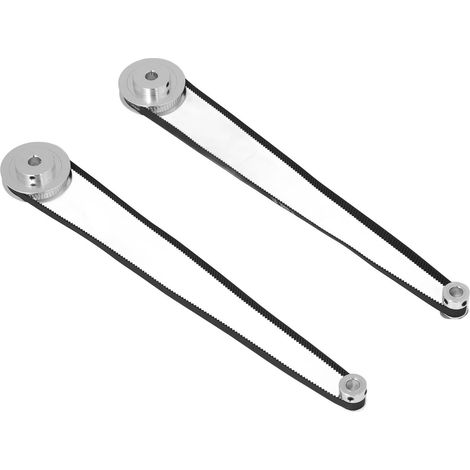 poulies de distribution synchrones 20/60 dents avec 2 courroies de 6 mm de largeur pour imprimante 3D, alésage de 8 mm (1/5)
