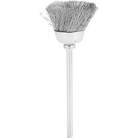 Brosse de nettoyage en fil de laiton pour foret à ongles, tête de polissage argentée, accessoire de manucure (1/5)