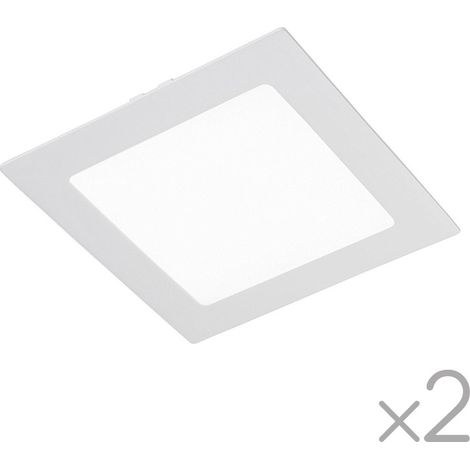 Pack 2 x Downlight LED cuadrado Extraplano 6000K (18W) (1/5)