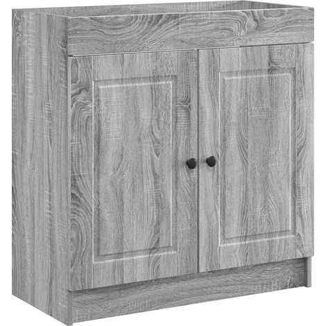 Bathroom under Sink Cabinet Grey Sonoma 56 x 37.5 x 81 cm vidaXL