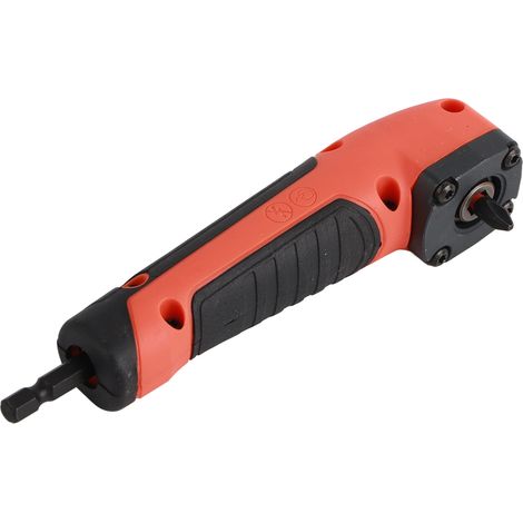 Adaptador de taladro angular con mango ergonómico de ABS, ángulo de 90 grados y fácil reemplazo. Adaptador de taladro de acero aleado. (1/5)