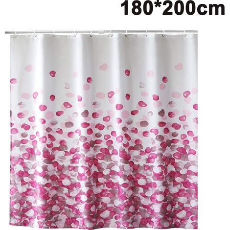 Rideau De Douche - Polyester Imperméable Anti-moisissure - Pour Baignoire Et Cabine De Douche - 180 X 180 Cm Ou 180 X 200 Cm - 1 Pièce (1/5)