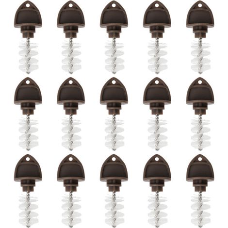 15Pcs Brown Home Beer Faucet Tap Protective Brush Cap Plug Cover Beer Production Accessory (1/5)