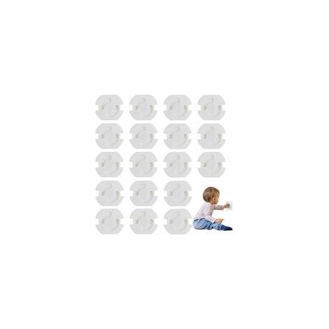 Childproof Socket Protectors, 18-Piece Baby Socket Covers, Rotating Mechanism Socket Covers, White Baby Socket Covers, Baby Socket Protectors, for Child Safety, White (1/5)