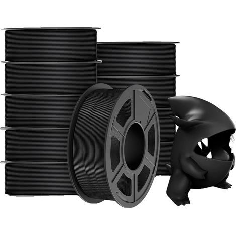 Filamento para impresora 3D, material PLA, 1,75 mm de diámetro, PLA MT Negro 11KG (1/2)