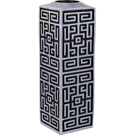 Jarrón de poliresina negro 12x12x38h cm (1/5)