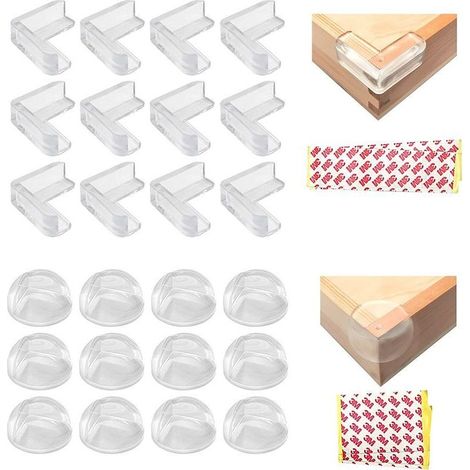 Eckenschutz für Babys, 24er-Packung, transparente Eckenschützer für Babys, Kindersicherheits-Eckenschützer mit verstärktem Klebstoff, für Tisch- und Möbelecken