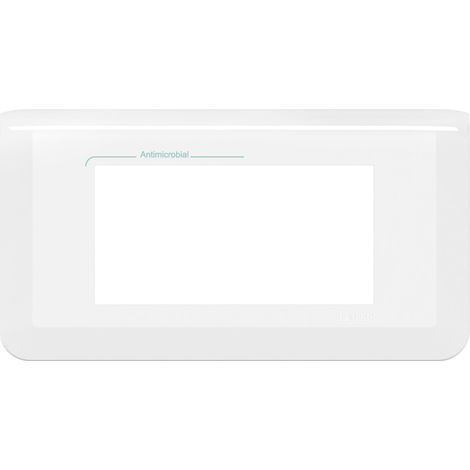 Plaque de finition horizontale Mosaic pour 4 modules blanc antimicrobien LEGRAND 078724L