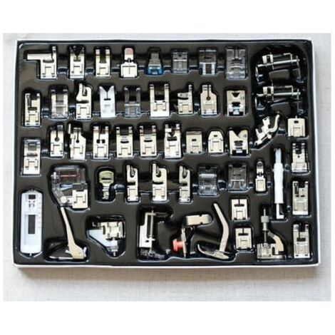 Set di 52 piedini premistoffa professionali multifunzione per macchine da cucire Brother, Singer e macchine da cucire domestiche, set di piedini premistoffa 505A+ (1/3)
