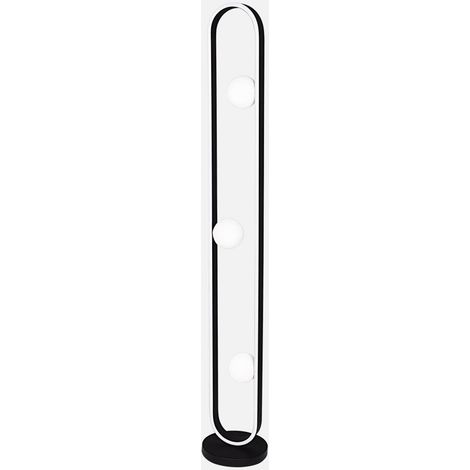 Lampadaire Fermoselle, 31 W + 9 W, 4 000 K, noir, 3 400 lm, 132 x 21 x 21 cm
