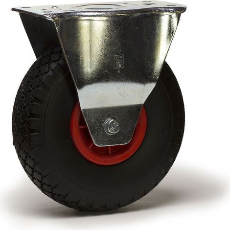Roulette fixe diamètre 260 mm roue pneu gonflable 3.00-4 - 135 Kg