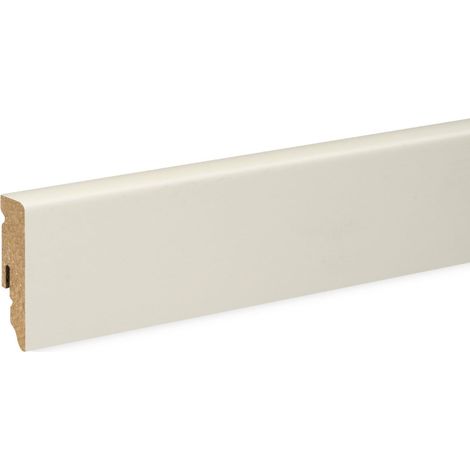Neuhofer Fußleiste 240 cm x 58 x 19 mm weiß Sockelleisten & Fußleisten