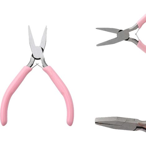 Alicates para joyería, aleación de zinc duradera, mango ergonómico antideslizante, plegables. (1/2)
