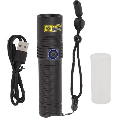 Lampe torche LED UV 365 nm professionnelle à lumière noire pour la détection de fuites de gaz lors du séchage de résine (urine, animaux domestiques, etc.). (1/5)