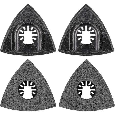 Lot de 4 disques de ponçage de 80 mm pour outils multifonctions, compatibles avec Worx, Mikita, Dewalt, Bosch et JKW. (1/4)