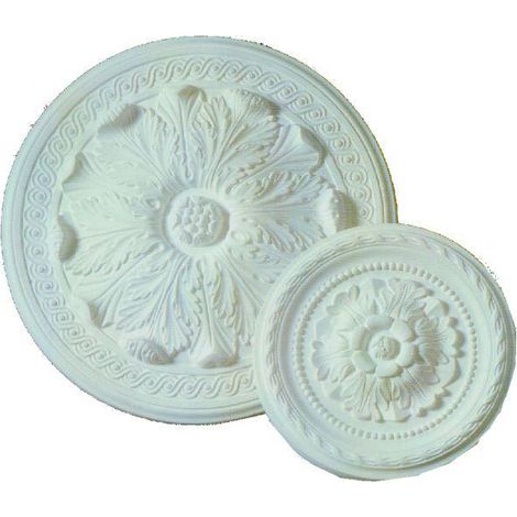 DECOSA Rosace Daphne Ø 22 cm - polystyrène - blanc - 1 pce