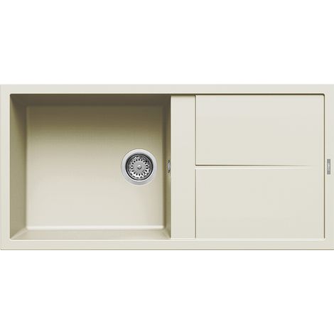 Lavello Elleci Incasso 1 vasca 100x50 Unico 480 Granitek Bianco Antico LGU48062 (1/5)